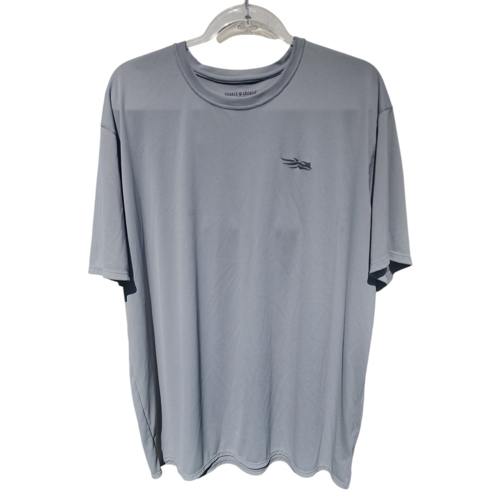Sitka Gear Mens XXL Gray Insect Shield Performance Short Sleeve T-Shirt Hunting